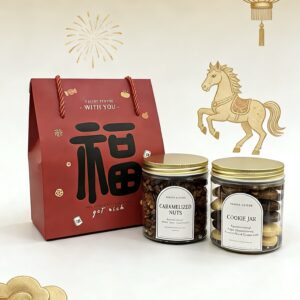 CNY Joyful Duo – Cookie Jar & Caramelized Nut